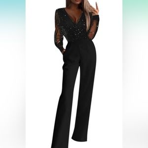 Women’s mesh long sleeve jumpsuit